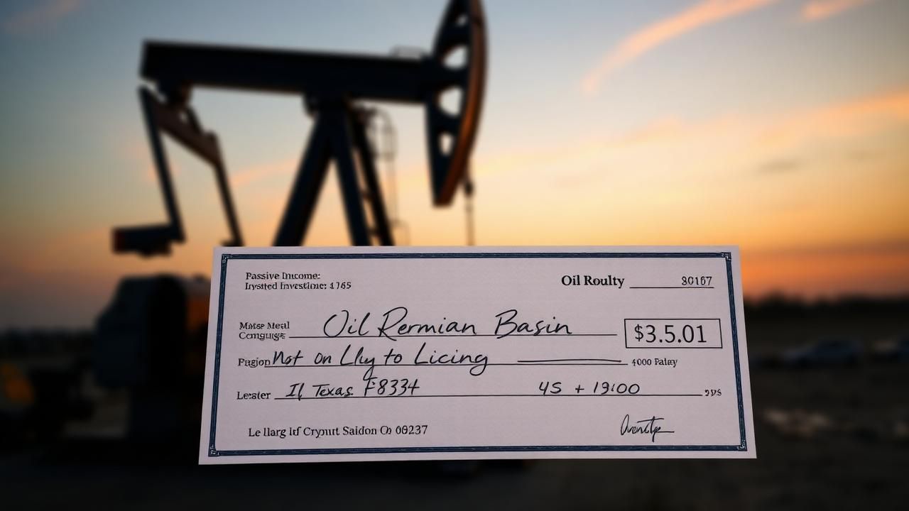 Oil royalty investment providing passive production income from Texas wells